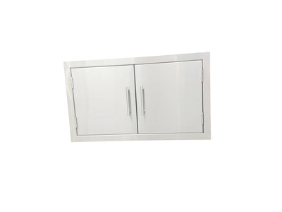 830mm Double Door Low Height Marine Grade 316 Stainless Steel Insertable BBQ Cabinet