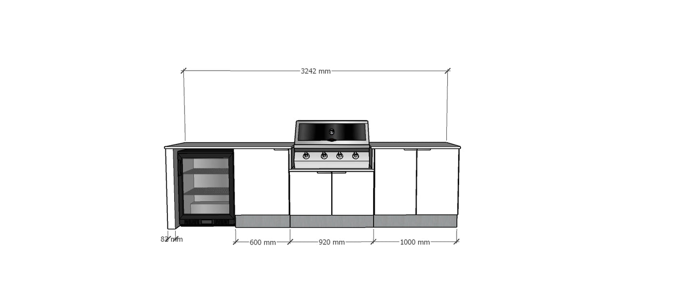 Affordable 3242mm Outdoor Kitchens Package 3