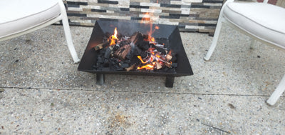 Flaming hollow fire pit 725mm